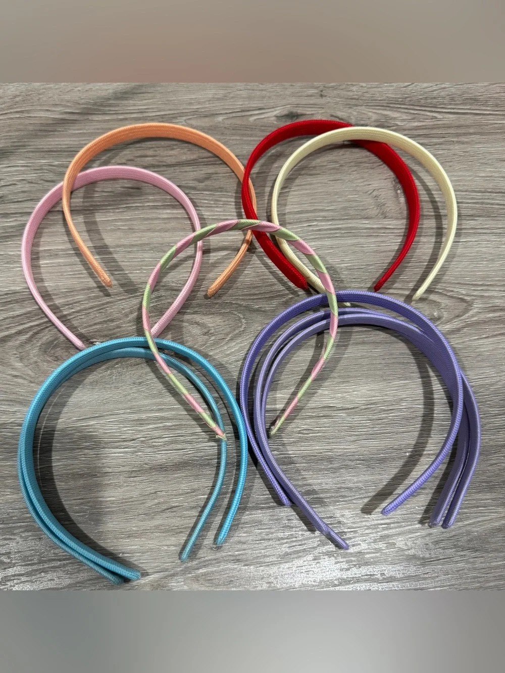 Lot Of 10 Girls’ Multi-Color Fabric Headbands - Set of Bright Colors - Like New